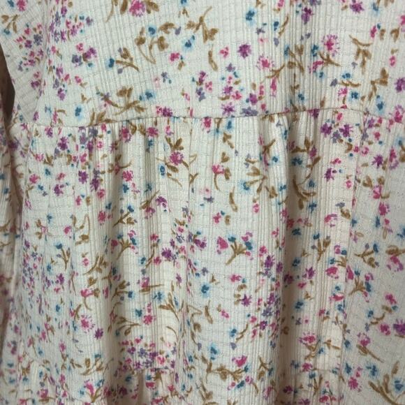 Torrid Texture Jersey V-Neck Long Sleeve Tiered Top size 0 S - Picture 9 of 11